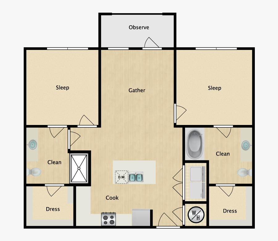 Floor Plan, Transparent Clipart