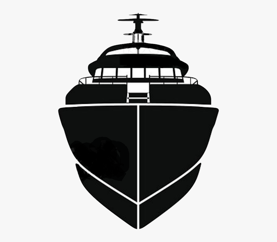 Transparent Shadow Man Clipart - Vector Ship Front View Png, Transparent Clipart