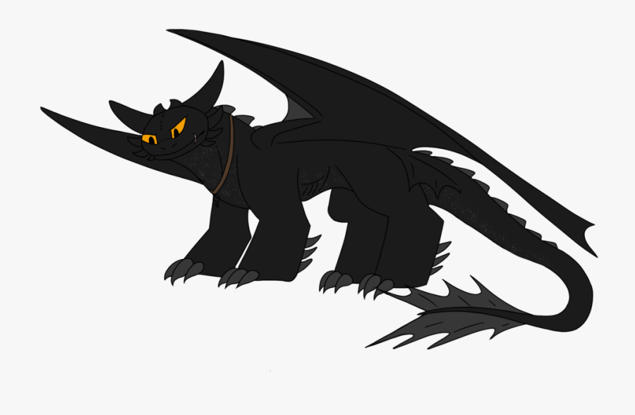 Clip Art Illustration Silhouette - Deathgripper Night Fury Hybrid, Transparent Clipart