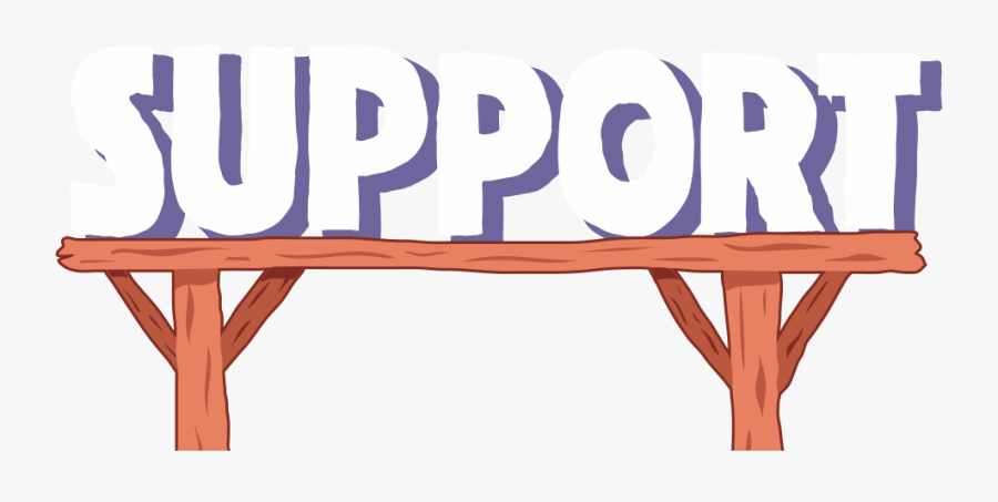 A Title Saying Support In Large Capitol Letters, Transparent Clipart