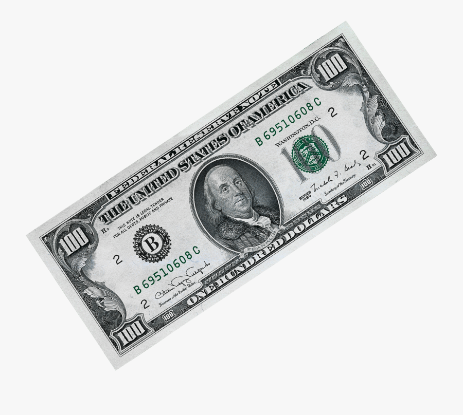 Transparent Dollar Clipart Png - 100 Dollar Bill Transparent Background, Transparent Clipart