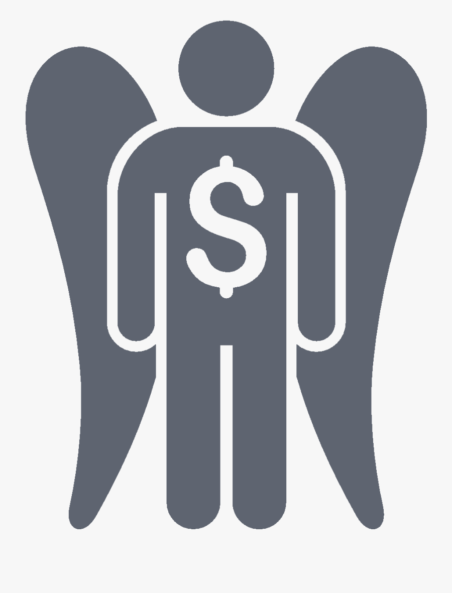 Angel Investor Black And White - Angel Investor Icon, Transparent Clipart