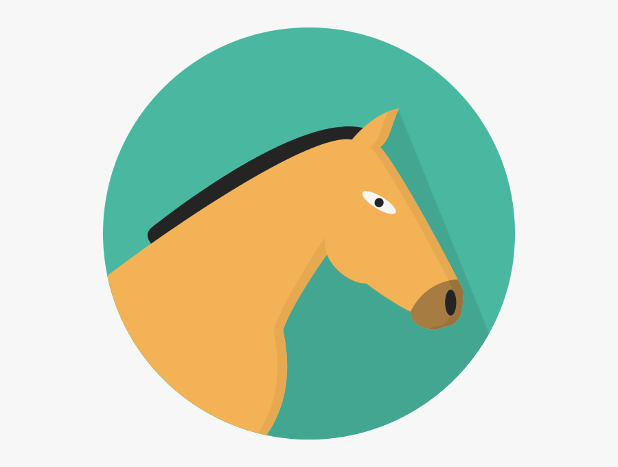 Creative Tail Animal Horse - Flat Horse Png, Transparent Clipart