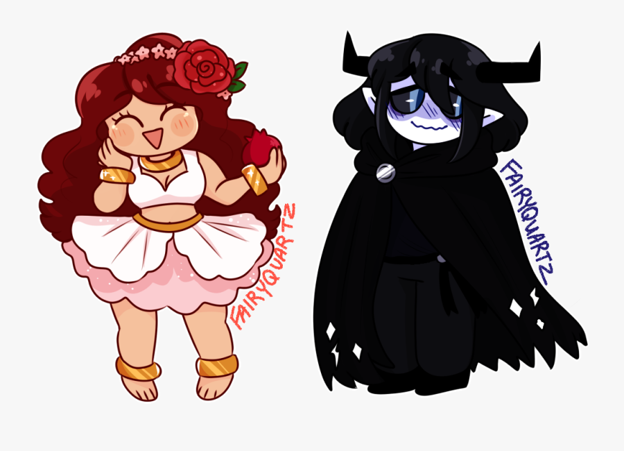 Clip Art Art Blog Chibi Persephone - Hades And Persephone, Transparent Clipart