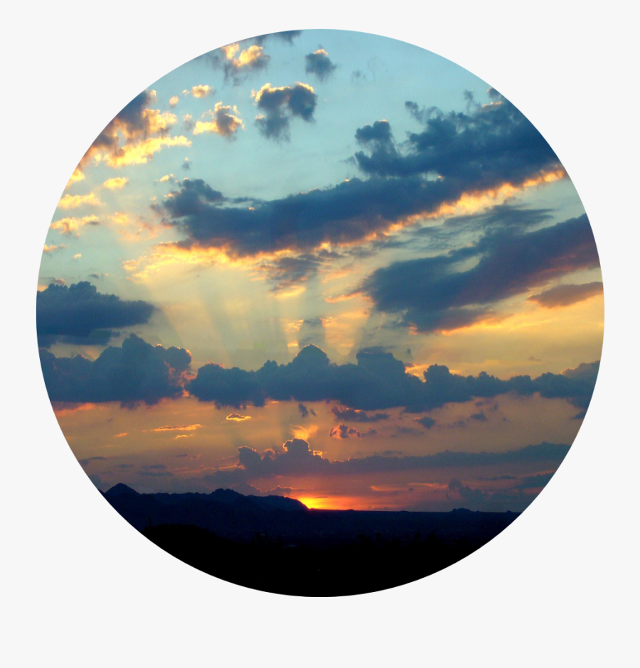 Circle Picture Of Sunset, Transparent Clipart