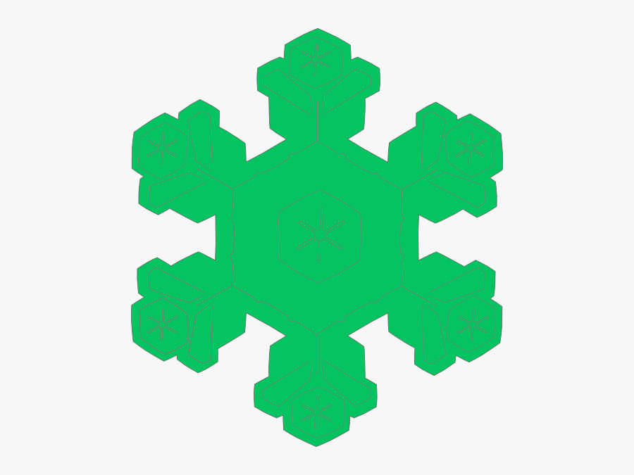 Green Snowflakes Clipart, Transparent Clipart