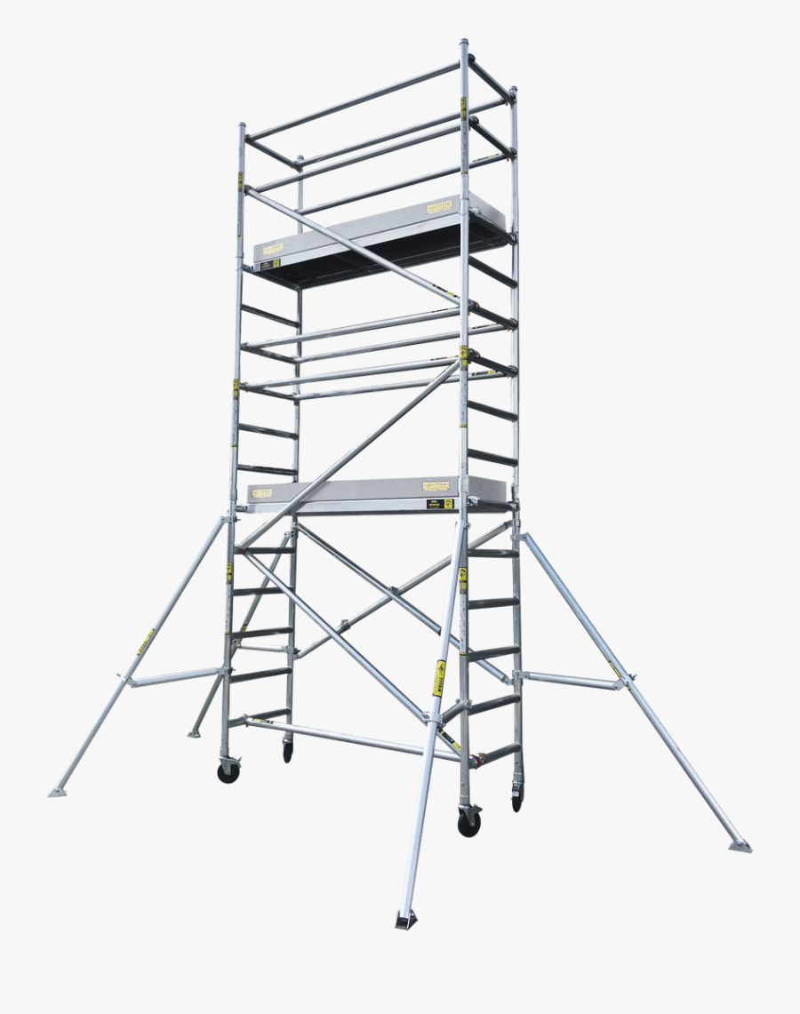 Titan Mini Mobile Scaffolding Full Extension Kit - Shelf, Transparent Clipart