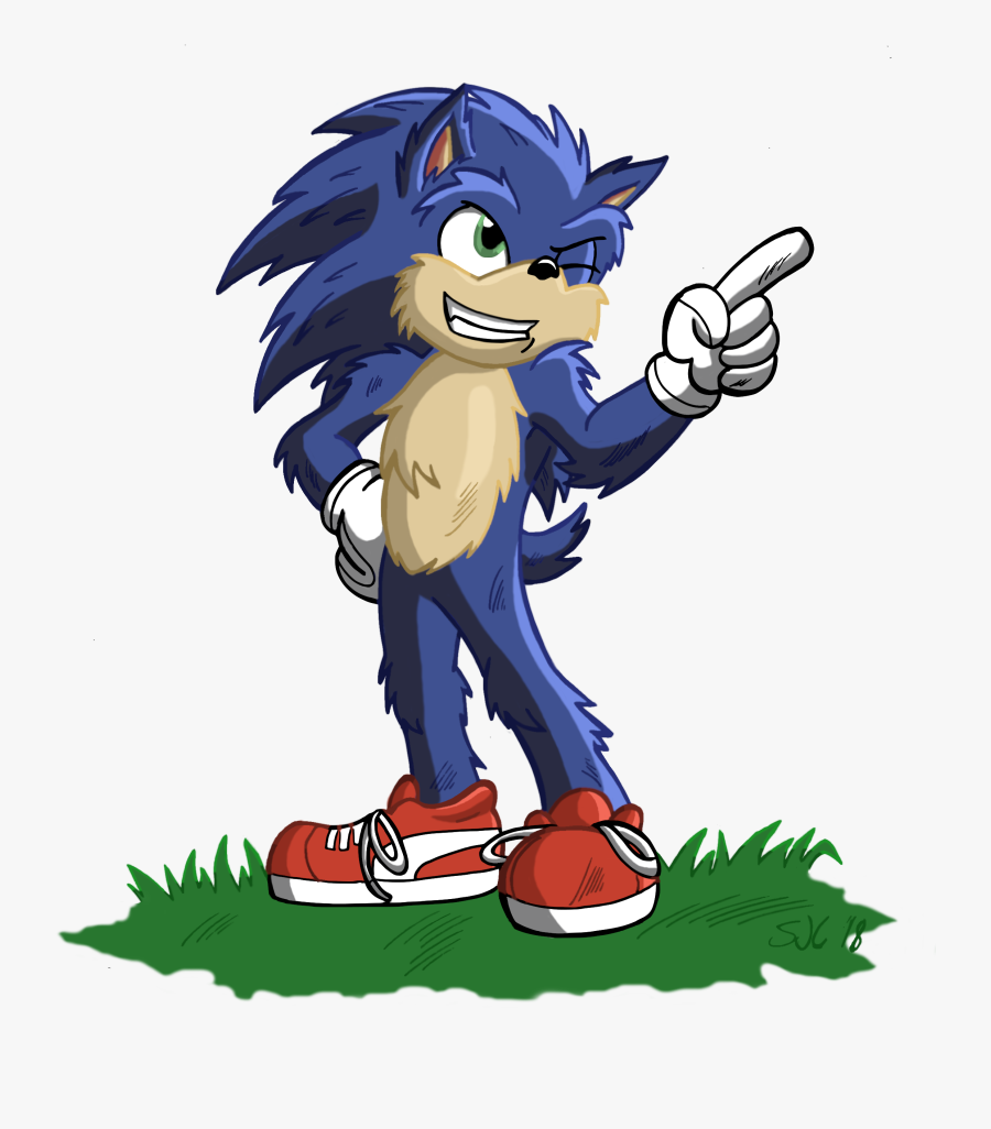 Did An Attempt At Movie Sonic, Based On The Leaked - Sonic Movie Design Leak, Transparent Clipart