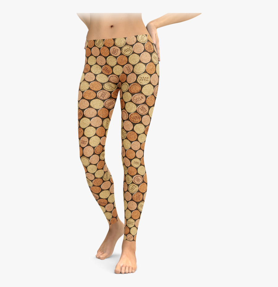 Wine Cork Pattern Leggings - Tights, Transparent Clipart