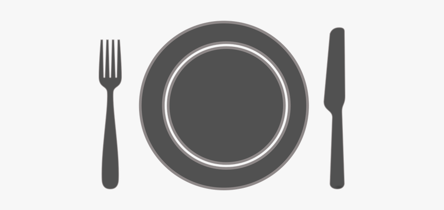 Restaurant Utensils - Circle, Transparent Clipart