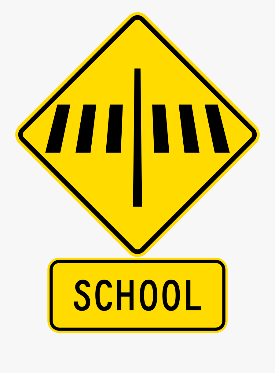 Svg Free File New Zealand Assembly Crossing Ahead Old - Yellow Crossing Traffic Sign, Transparent Clipart