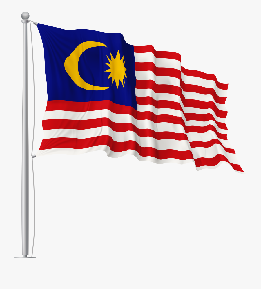 Malaysia Waving Flag Image, Transparent Clipart