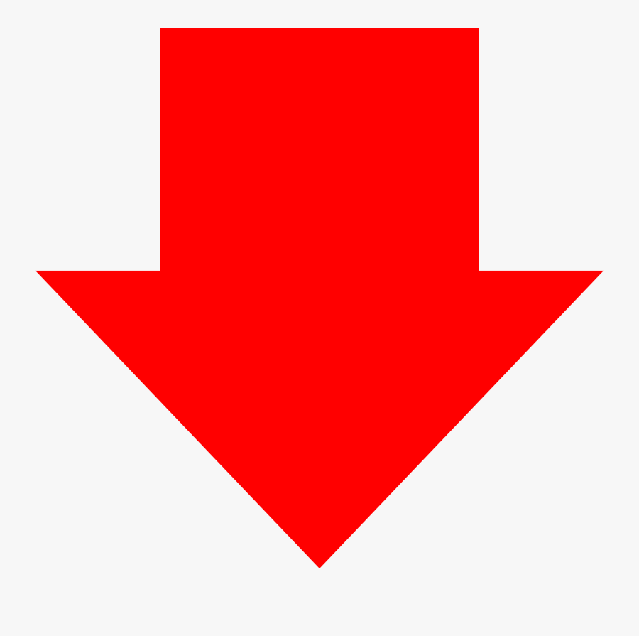 Red Down Arrow Png - Red Arrow Down Png, Transparent Clipart