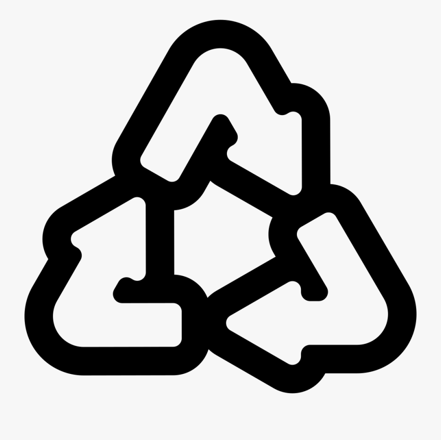 Triangle Outline Png - Flechas De Reciclaje Dibujo, Transparent Clipart