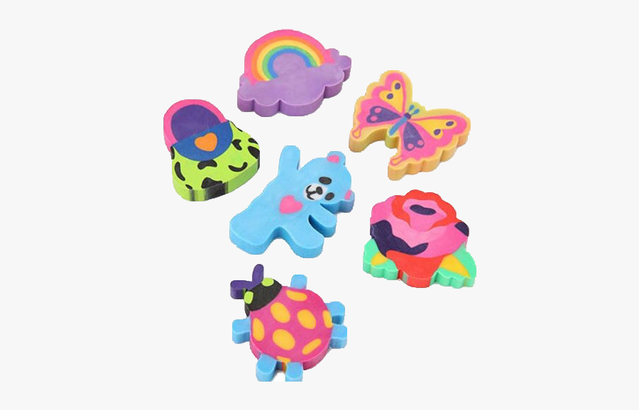 #eraser #erasers #rainbow #color #cute #childhood #freetoedit - Lisa Frank Bear Erasers, Transparent Clipart