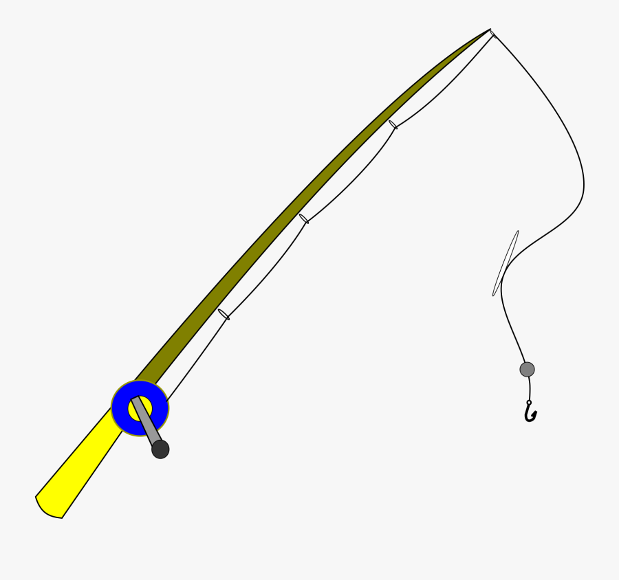 Transparent Bait Clipart - Fishing Pole With Hook, Transparent Clipart