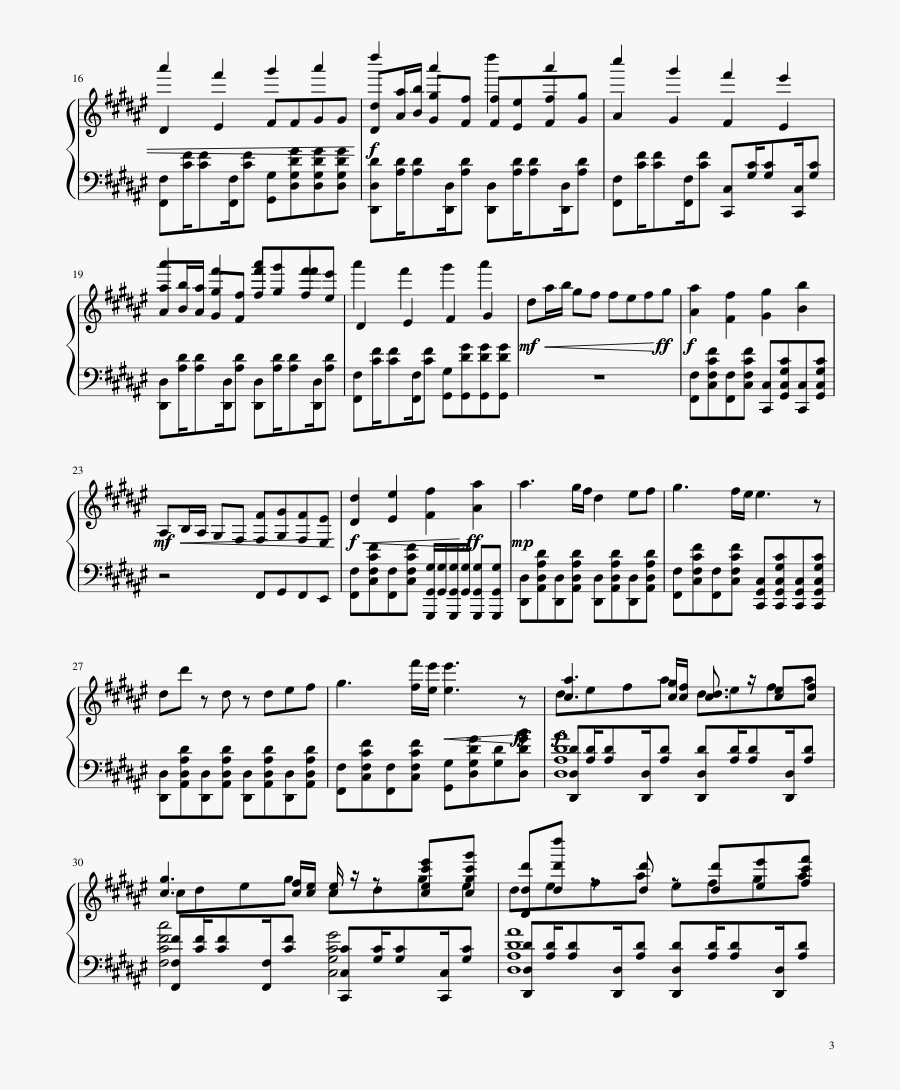 For The Bleeding Heart Sheet Music Composed By Ryan - Sheet Music, Transparent Clipart