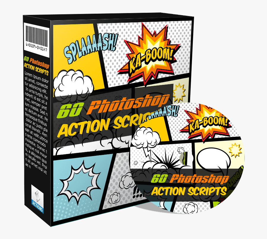 60 Photoshop Action Scripts, Transparent Clipart