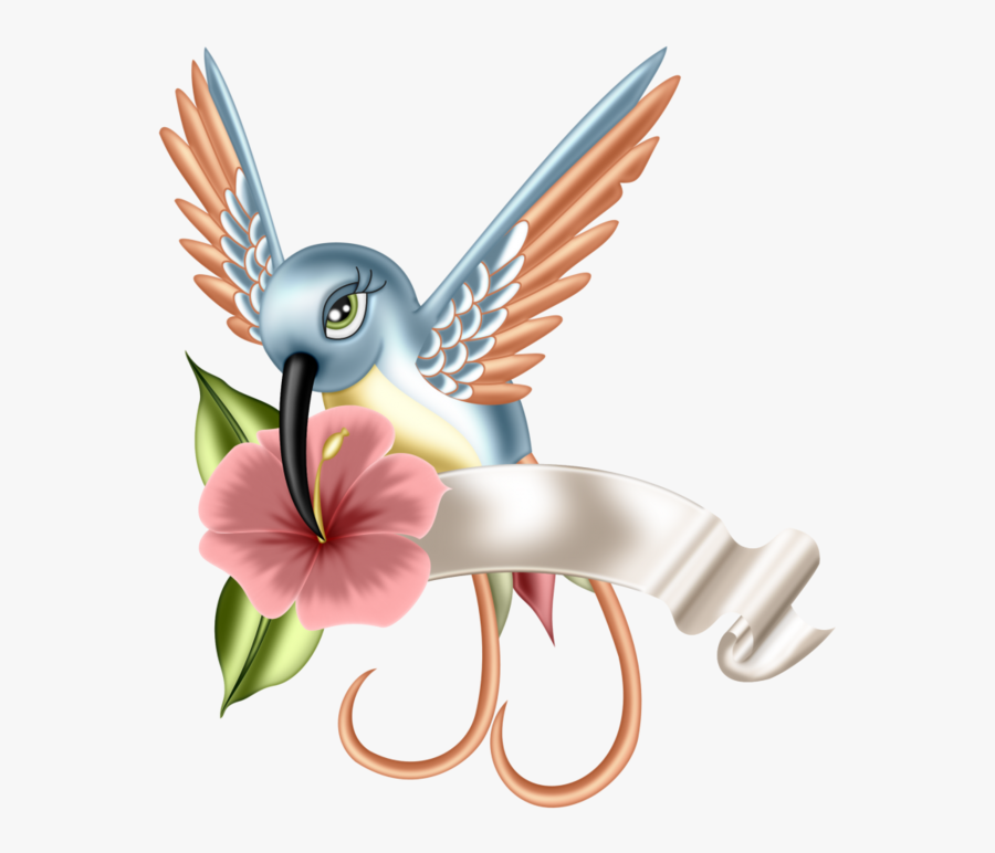 Beautiful Colorful Cartoon Birds, Transparent Clipart