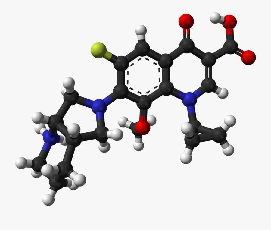 Moxifloxacin 3d Clipart , Png Download - Klonopin Ball And Stick Model, Transparent Clipart