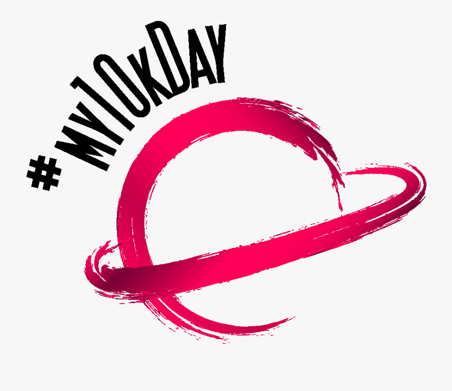 My10kday-red Black - Graphic Design, Transparent Clipart