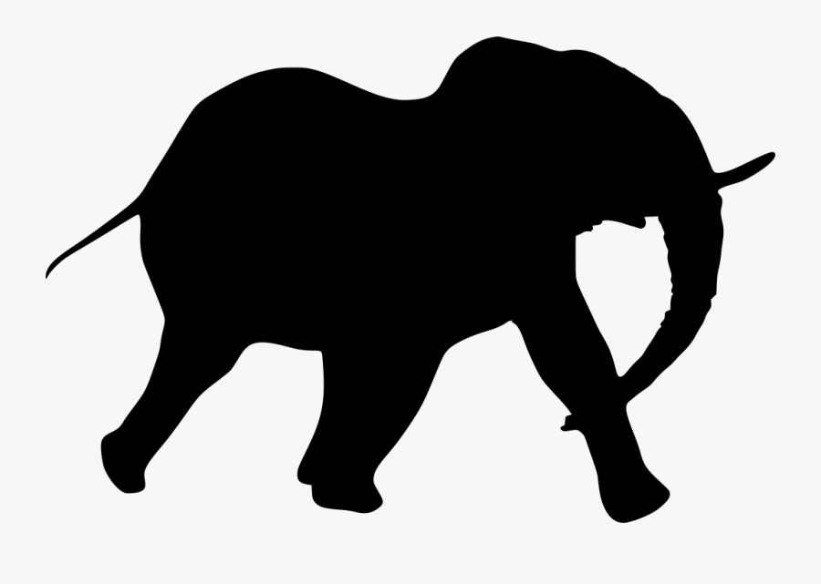 Silhouette Elephant Clipart Png, Transparent Clipart