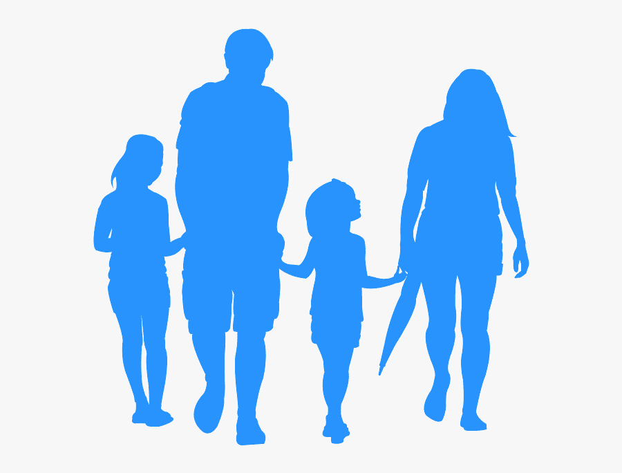 Family And Technology Silhouette, Transparent Clipart