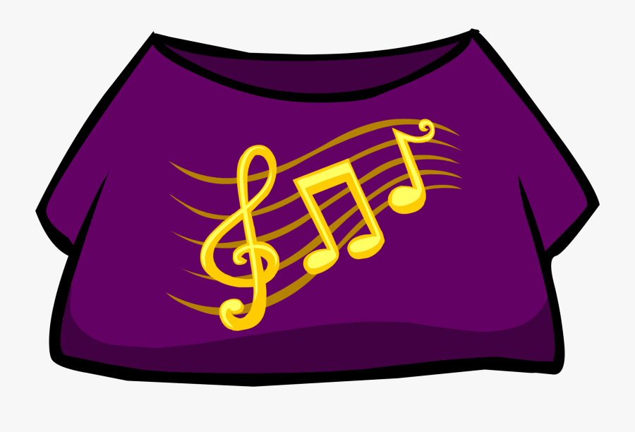 Club Penguin Music Shirt - Shirts Club Penguin, Transparent Clipart