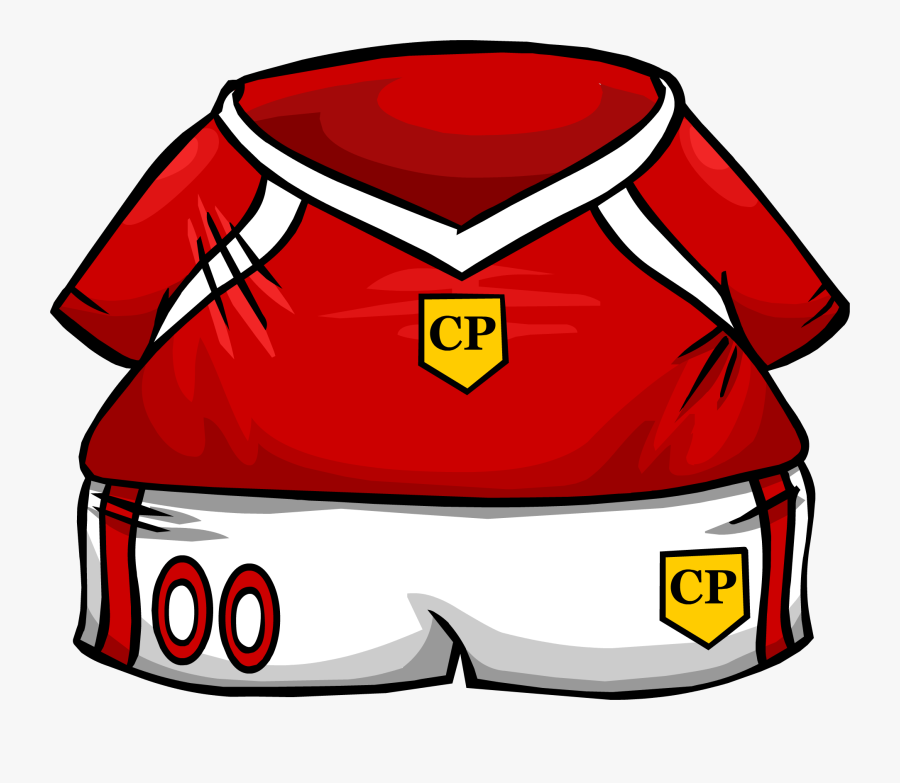 Red Soccer Jersey Clipart , Png Download - Club Penguin Blue Jersey, Transparent Clipart