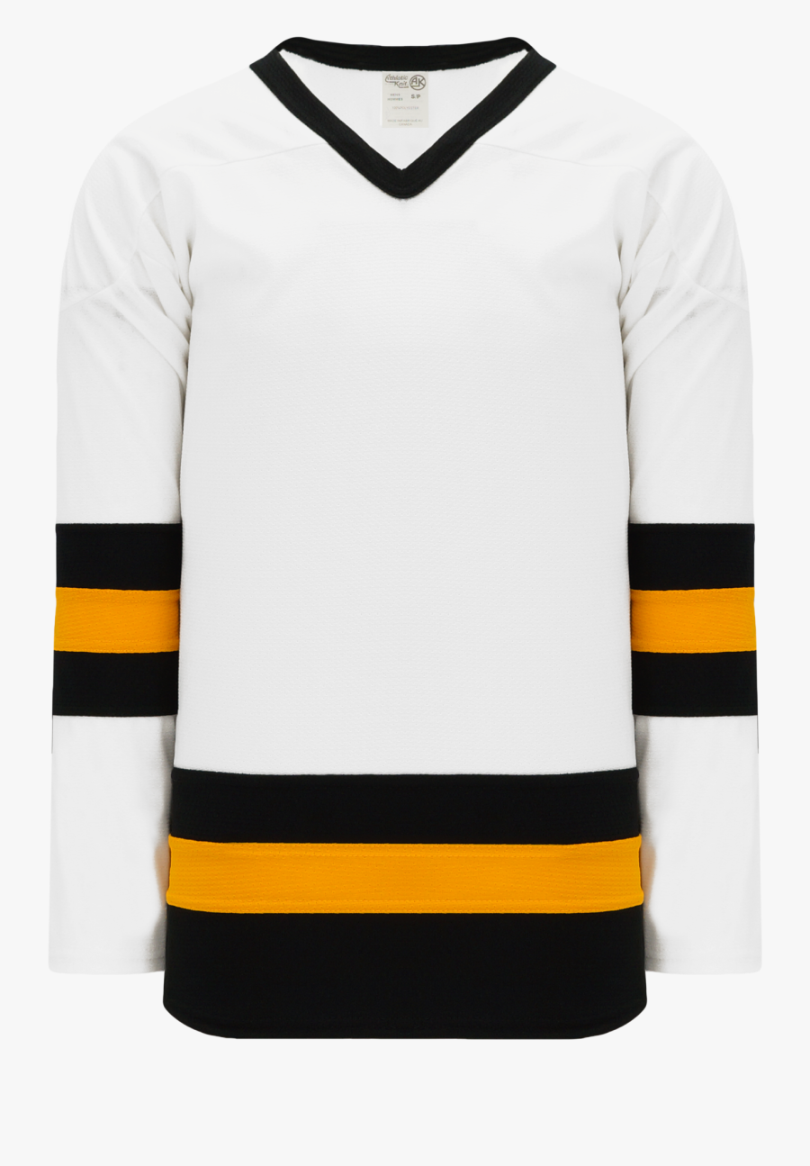 Athletic Knit H6500 White/black/gold League Hockey - Sweater, Transparent Clipart