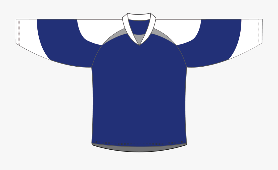 Blue And White Hockey Jersey, Transparent Clipart
