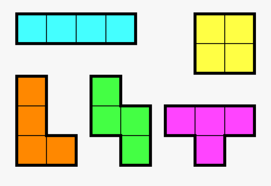 Tetris Shapes, Transparent Clipart
