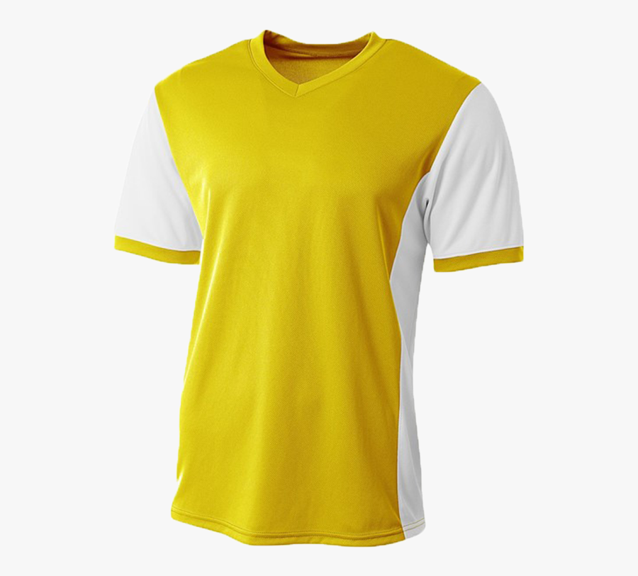 Youth Premier Soccer Jersey Nb3017 Gold White - Sport T Shirt Damen, Transparent Clipart