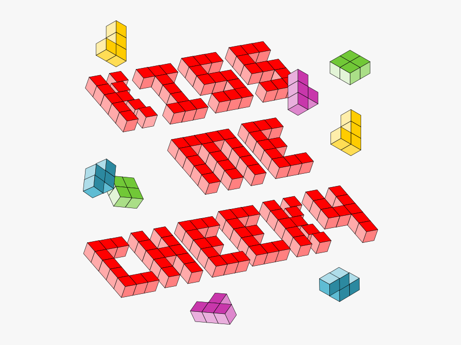Transparent Tetris Clipart - Gambar Kata Kata 3d, Transparent Clipart