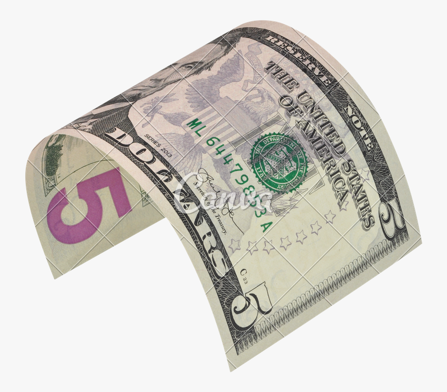 Transparent Hundred Dollar Bill Png - 5 Dollar Bill, Transparent Clipart