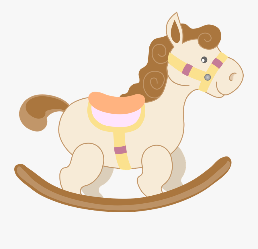 Pink Clipart Rocking Horse - Caballito Para Baby Shower, Transparent Clipart