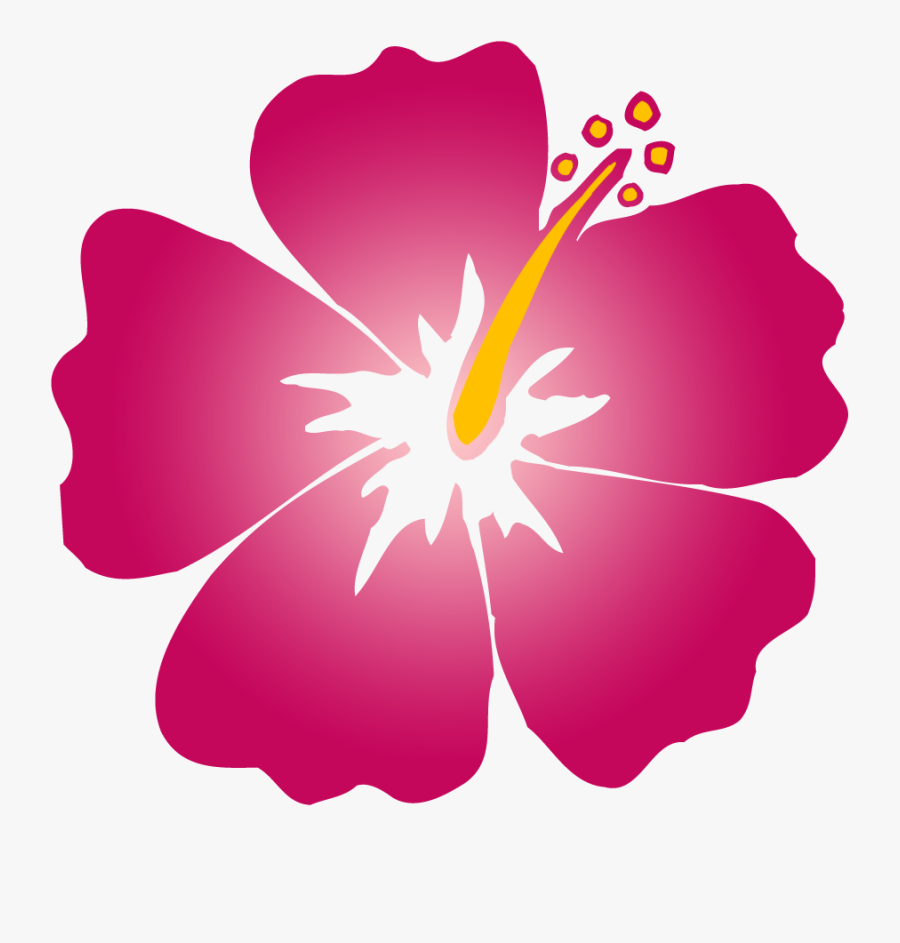Transparent Orange Hibiscus Clipart - Clipart Blue Hawaiian Flower, Transparent Clipart