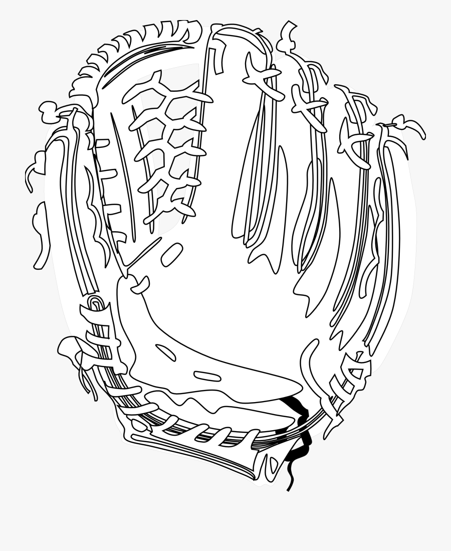 Black And White Baseball Glove Clipart - Glove, Transparent Clipart
