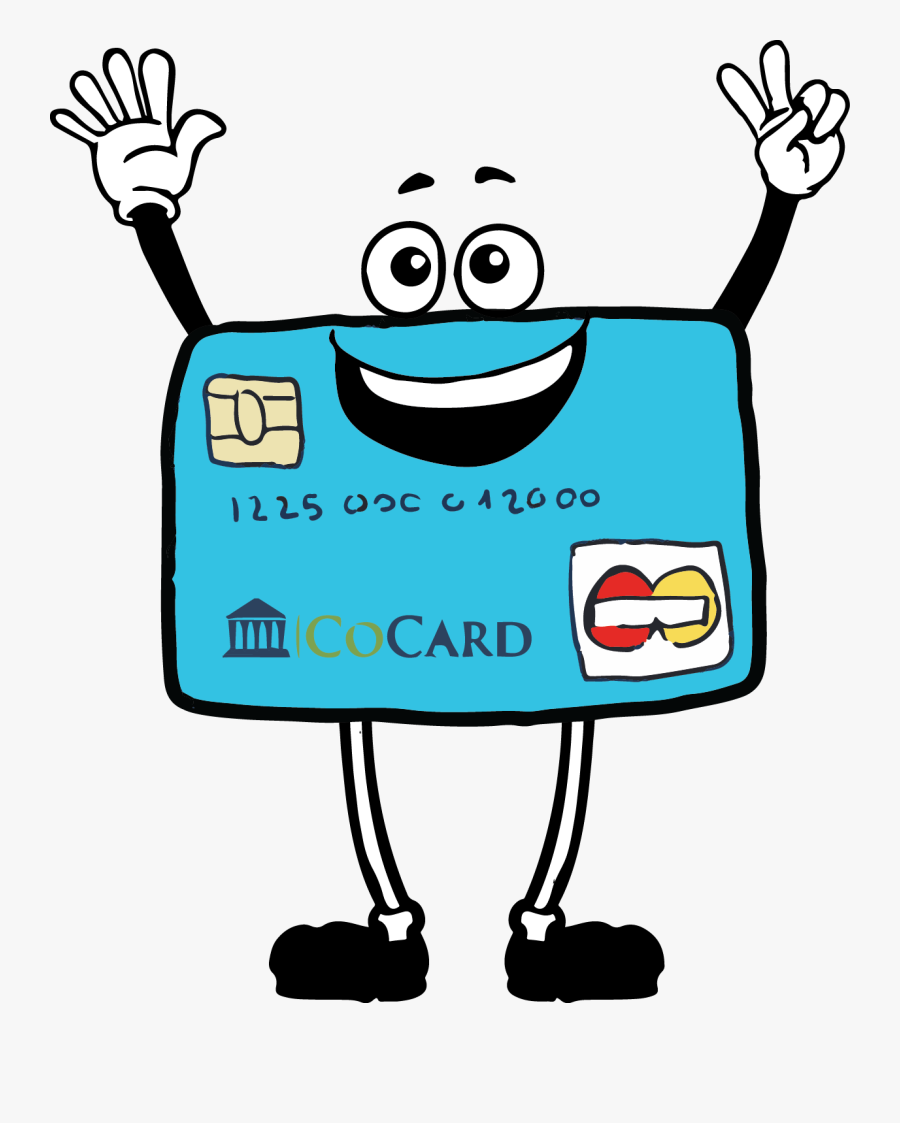 Chip The Credit Card - Cartoon Visa Credit Card, Transparent Clipart