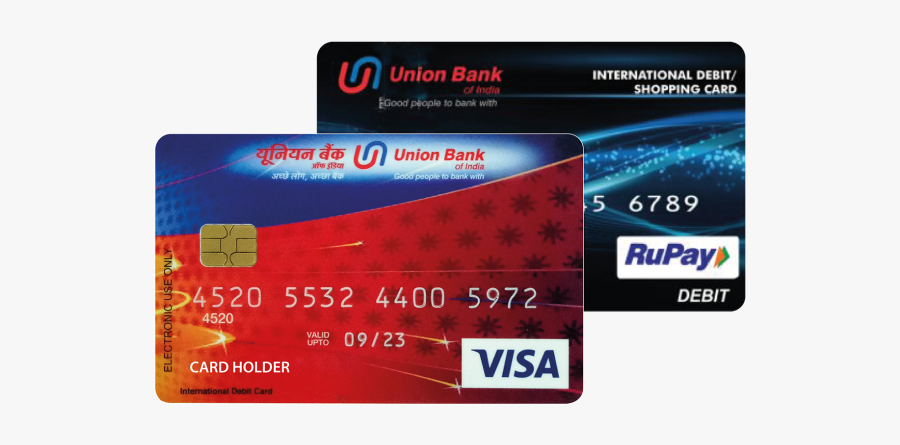 Debit Card Atm Card Credit Card Union Bank Of India - Mastercard, Transparent Clipart