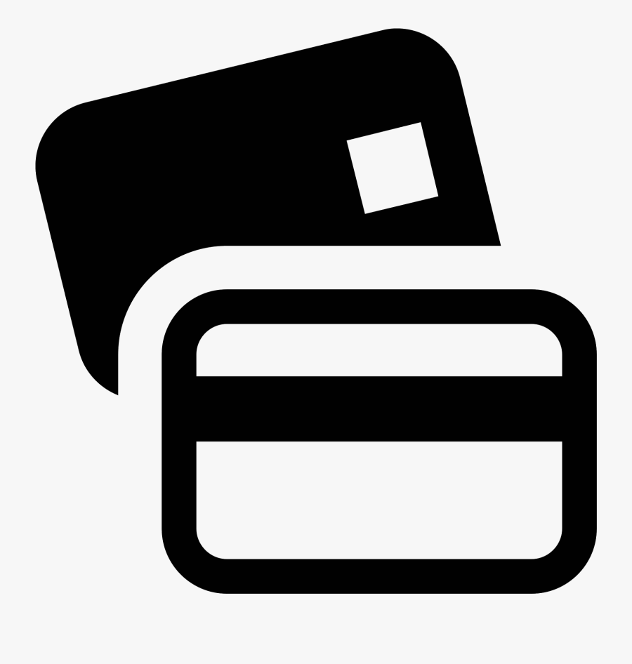 Bank Cards Icon - Black Credit Card Icon, Transparent Clipart