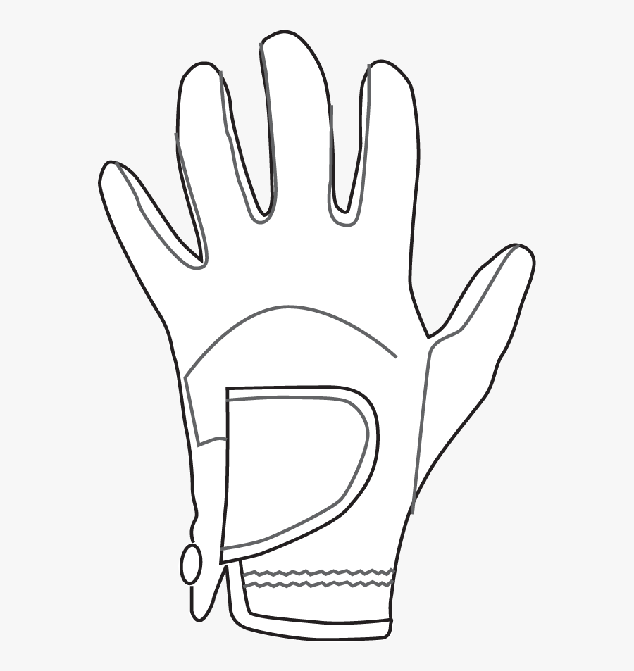 Transparent Baseball Gloves Clipart - Golf Glove Drawing, Transparent Clipart