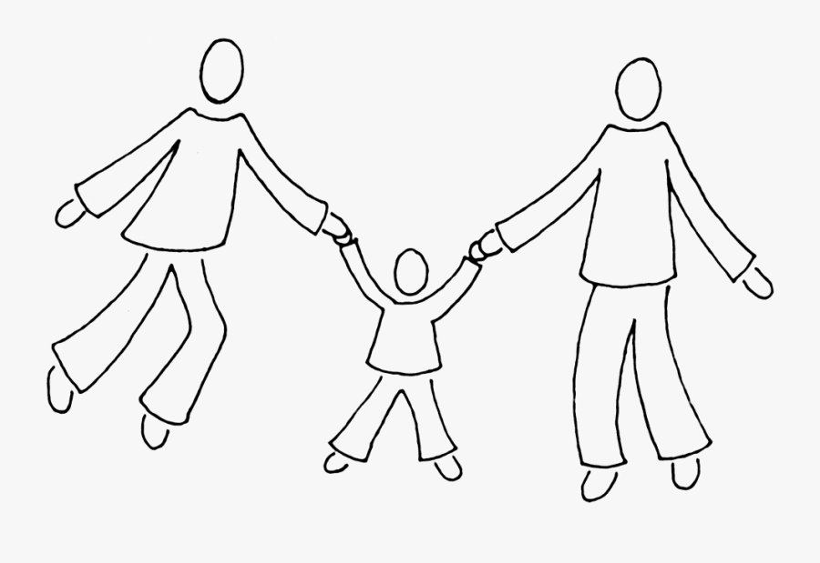A Perfect World - Family Line Art, Transparent Clipart