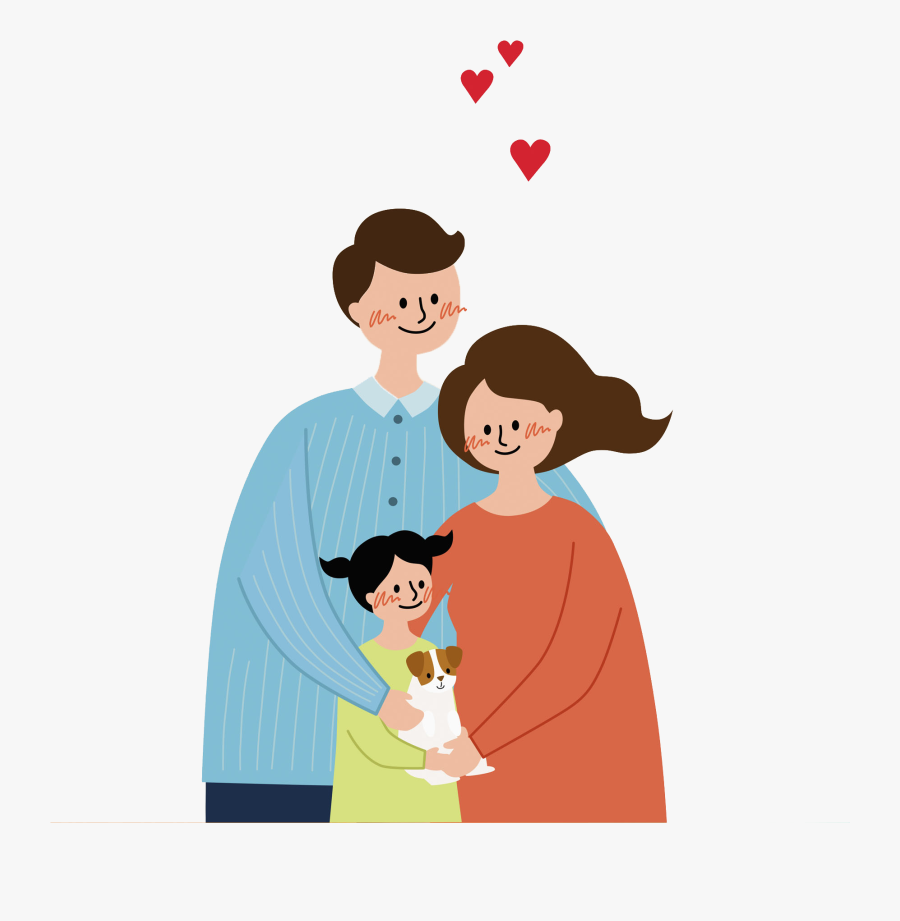 Family Clip Art Happy - Family Love Cartoon Png, Transparent Clipart