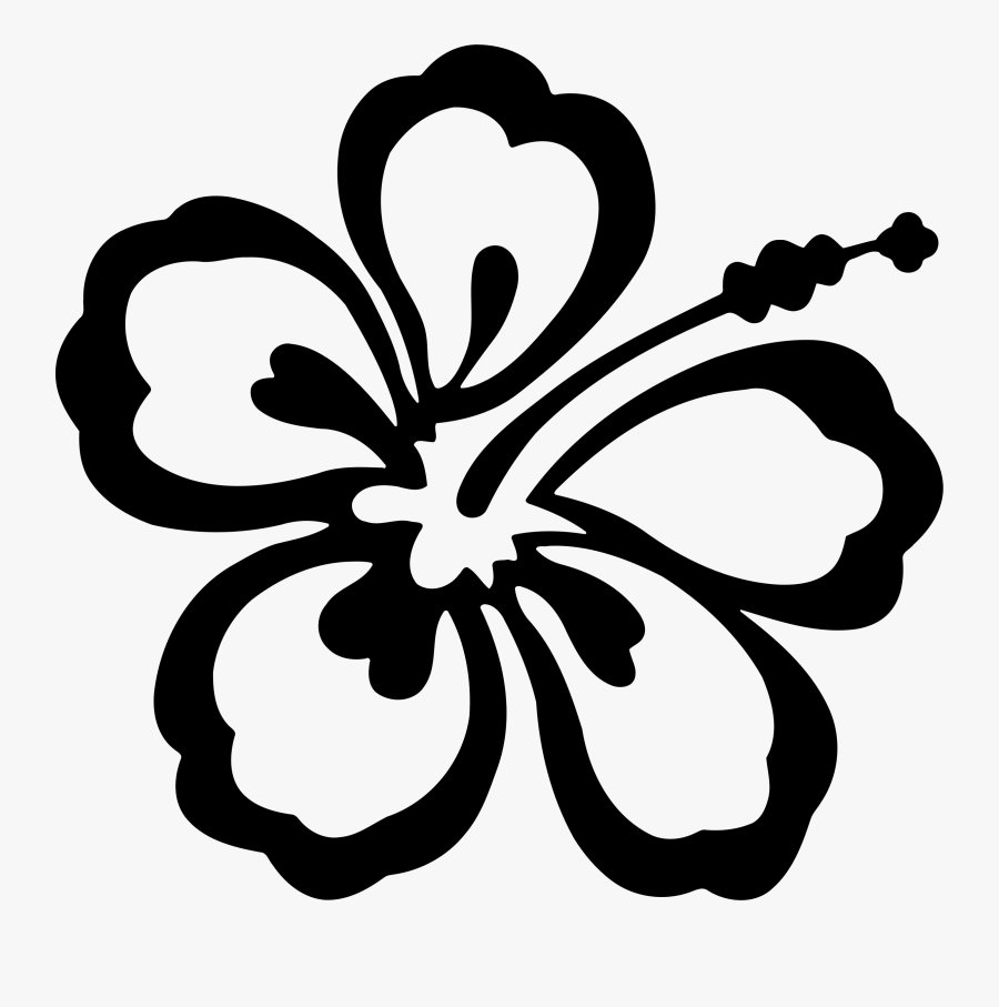 Hibiscus Outline Png, Transparent Clipart