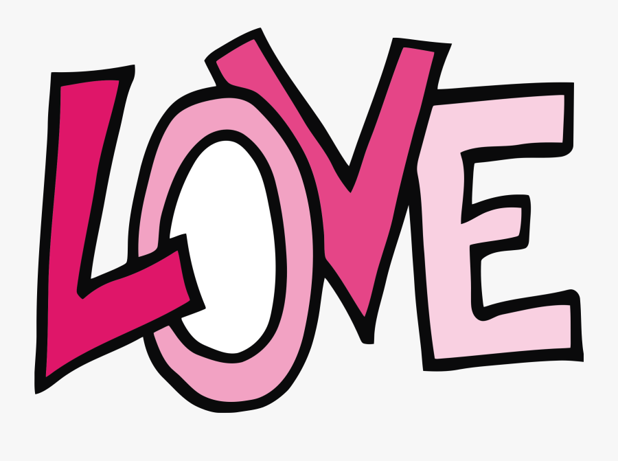 Love Word Clip Art, Transparent Clipart