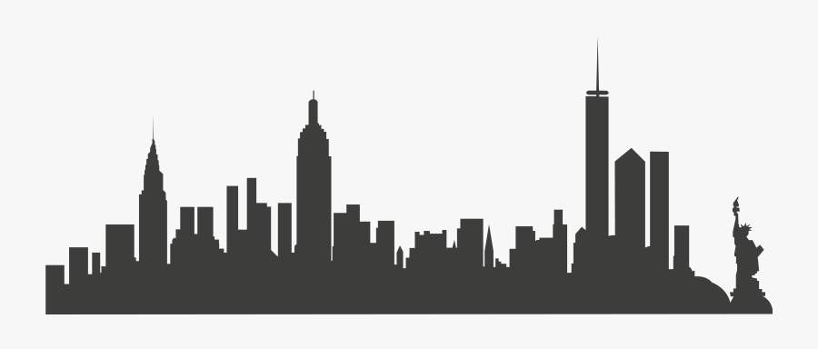 New York City Skyline Clip Art - New York Skyline Silhouette, Transparent Clipart