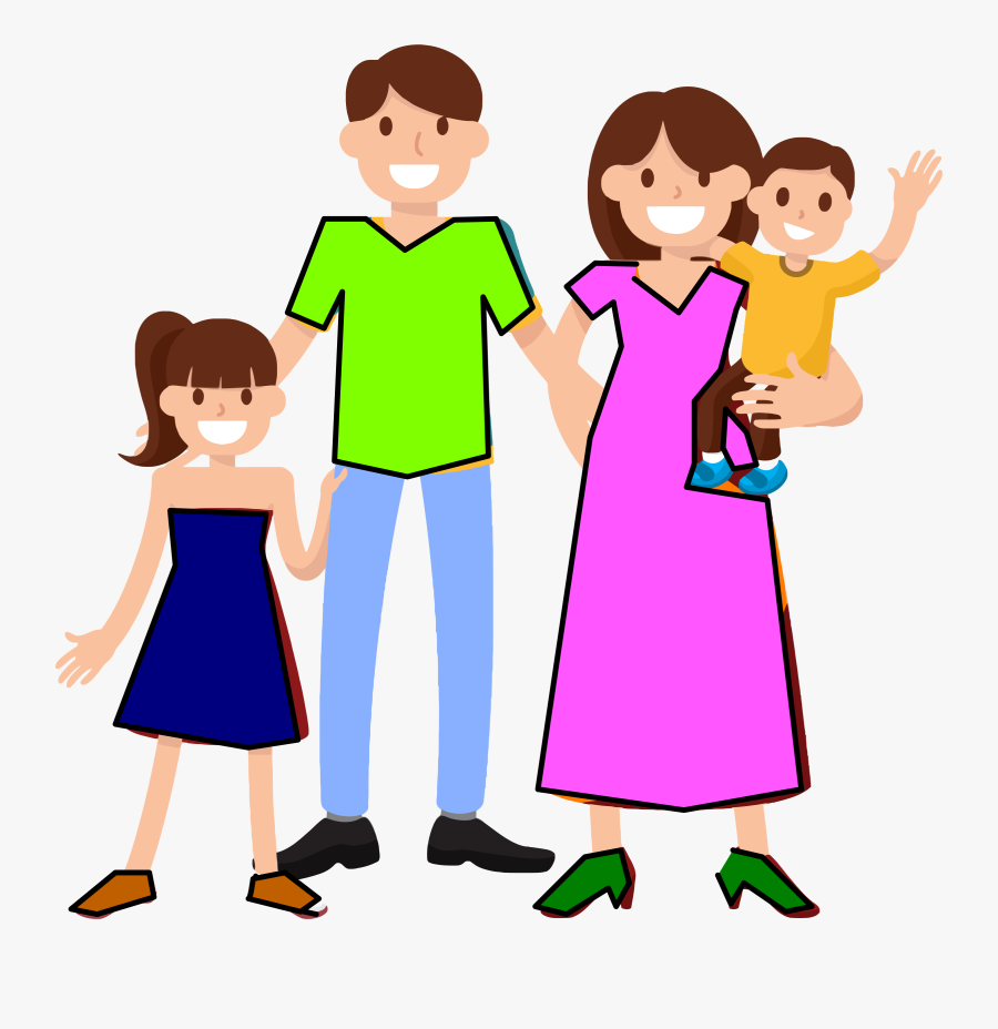 Transparent Family Clipart Png - Family Of Four Clipart, Transparent Clipart