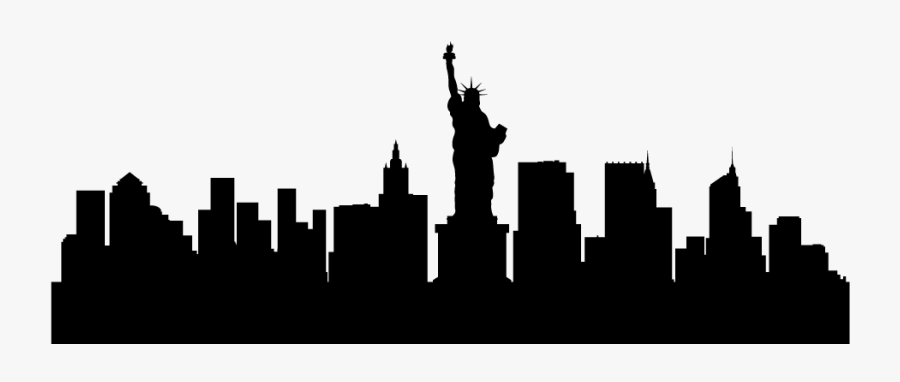 New York City Skyline Silhouette Illustration - New York Skyline Png, Transparent Clipart