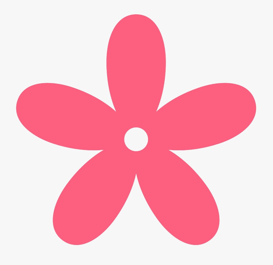 Neon Pink Hibiscus Flower Clip Art - Pink Flower Clipart, Transparent Clipart